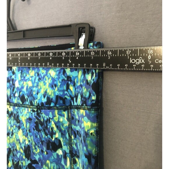 SOMA SPORT Printed High Rise Leggings Athletic Gym Running Ankle Blue Multi M - Picture 2 of 5